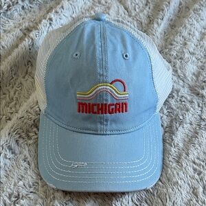 Michigan Blue and White Cap